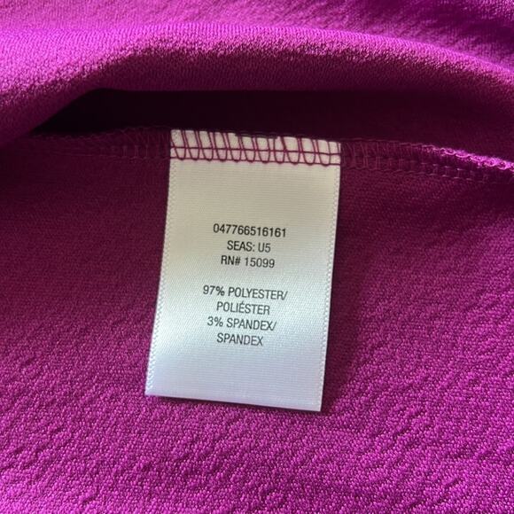 Bongo Juniors Size M Magenta Fit n Flare Dress Cutout NWT Exposed Zipper Y2K - Picture 10 of 11